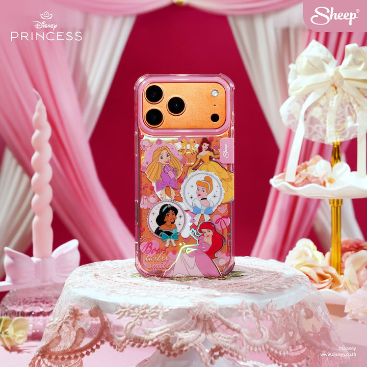 disney princess iphone case เคส ไอโฟน เจ้าหญิงดิสนีย์ แอเรียล ซินเดอเรลล่า เบลล์ จัสมิน ราพันเซล 17 pro max ลายน่ารัก โบว์