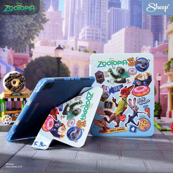 iPad case zootopia พับแนวตั้งได้ เคสไอแพด ซูโทเปีย สีฟ้า ลิขสิทธิ์แท้ ดิสนีย์