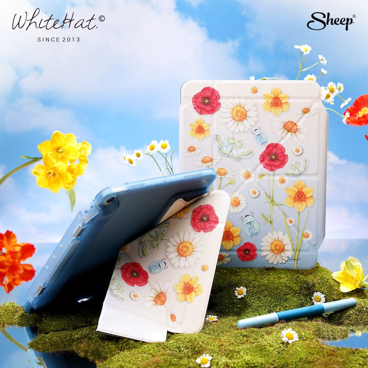 flower gadget เคสไอแพด ลายดอกไม้ whitehat พับแนวตั้งได้ กันงอ ศิลปินไทย