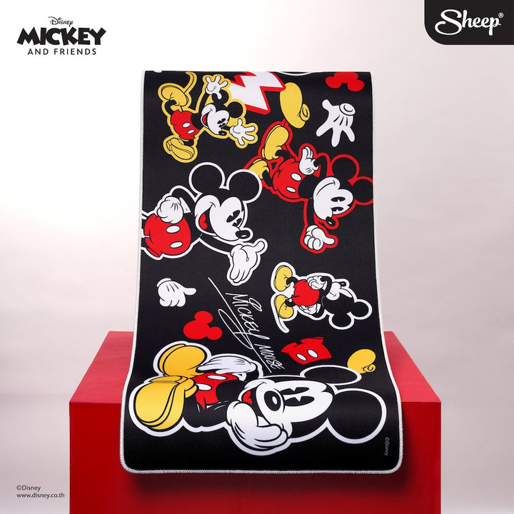 แผ่นรองเมาส์ ผืนใหญ่ ยาว มิคกี้เมาส์ สีดำ เท่ mousepad mickey mouse