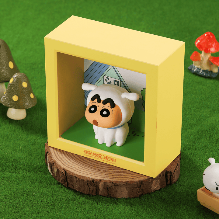 โคมไฟ ชินจัง สีเหลือง Rock Crayon Shinchan กรอบไฟ ตั้งโต๊ะ ลิขสิทธิ์แท้