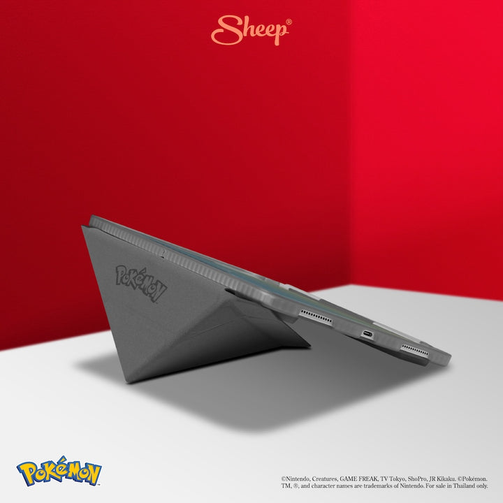 ลิขสิทธิ์แท้ iPad Case เคส Pokémon โปเกมอน Pikachu พิคาชู เคส ไอแพด สี ดำ น่ารัก กันงอ  ปลอกปากกา
