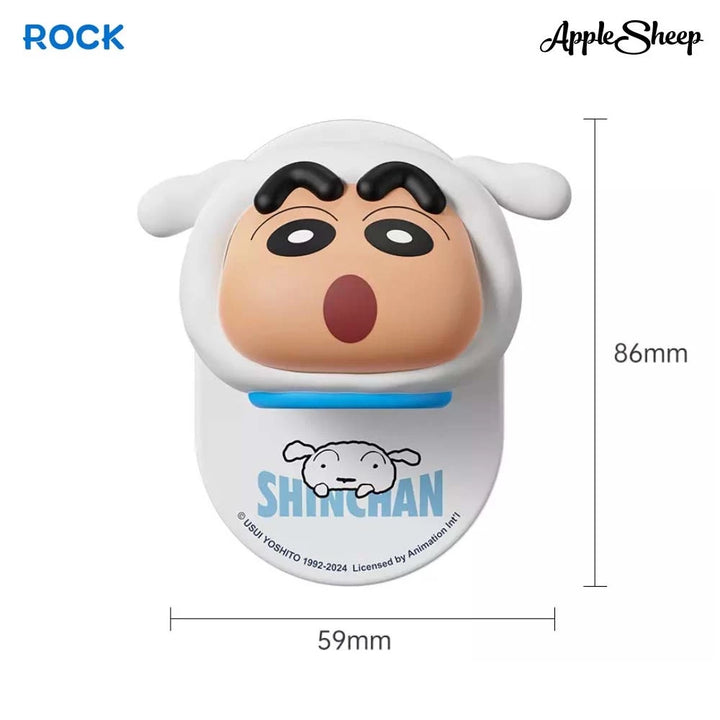 phone holder shiro ลายหมา rock shinchan griptok ชินจัง กริ๊บต๊อก ชิโร่ สีขาว