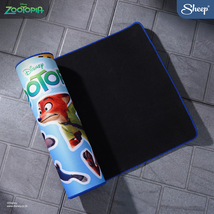 แผ่นรองเมาส์ ซูโทเปีย แต่งโต๊ะ ผืนใหญ่ ยาว สีฟ้า  mouse pad zootopia disney