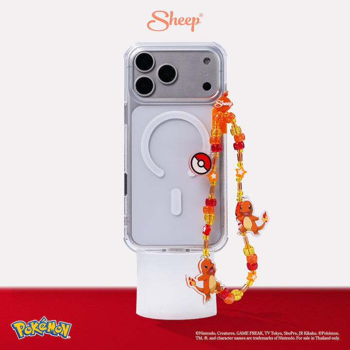 Charmander ฮิโตคาเงะ Phone Charm Pokémon โปเกมอน ลิขสิทธิ์แท้ Poké Ball โปเกบอล สายห้อย มือถือ น่ารัก สี ส้ม