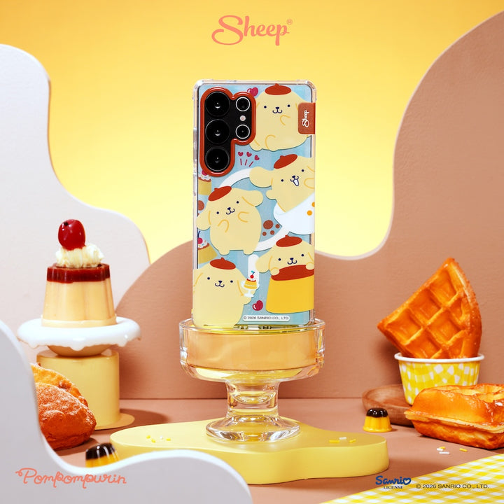 pompompurin magsafe samsung case ลายน่ารัก เคส ซัมซุง ปอมปอมปูริน สีเหลือง ฟ้า ลิขสิทธิ์แท้ sanrio ซานริโอ้ กันกระแทก