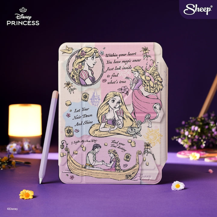 เคสไอแพดมีที่เก็บปากกา เคส iPad Pro, เคส iPad Air ของแท้ Disney Rapunzel ราพันเซล