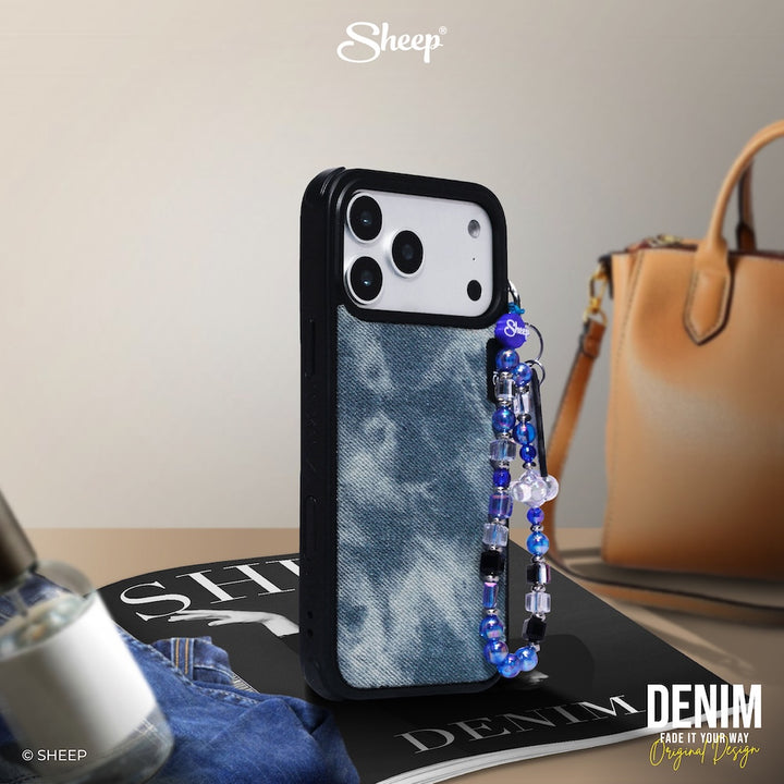 เคส case Jeans iPhone 17 Pro Max ไอโฟน ยีนส์ ถอดได้ magsafe แม่เหล็ก สี ฟ้า เดนิม Denim แถมฟรี keychain พวงกุญแจ