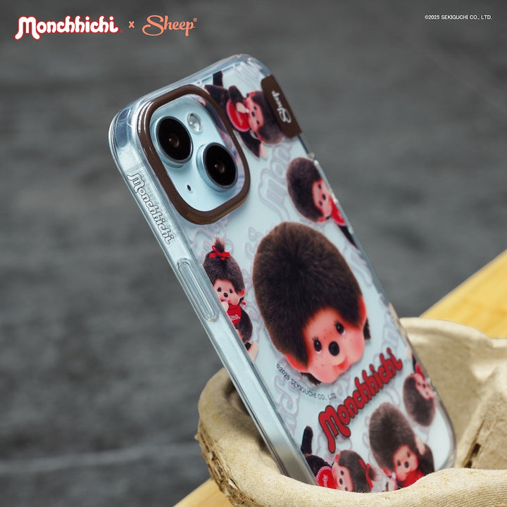 เคสไอโฟน ม่อนชิชิ ลิขสิทธิ์แท้ ลายน่ารัก monchhichi iphone case โชว์สีเครื่อง กันกระแทก
