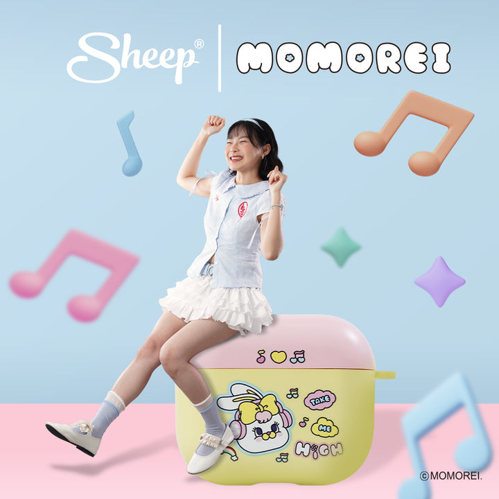momorei เคสแอร์พอด สีพาสเทล accessories แต่งเคส โมโมเรอิ แถมพวงกุญแจ