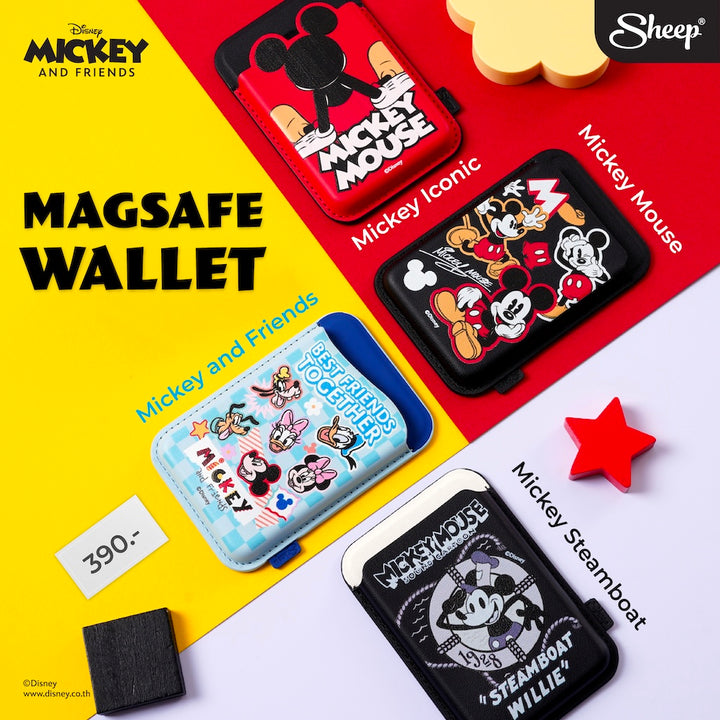 magnetic wallet disney mickey mouse ไอเทมคนใส่บัตร card holder มิคกี้เมาส์