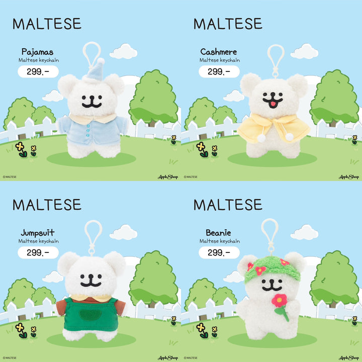 พวงกุญแจตุ๊กตาแต่งตัวได้ Maltese ลิขสิทธิ์แท้ พร้อมส่ง Maltese Keychain