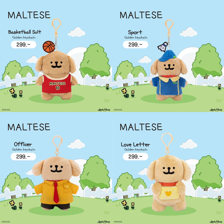 พวงกุญแจตุ๊กตาแต่งตัวได้ Maltese ลิขสิทธิ์แท้ พร้อมส่ง Maltese Keychain