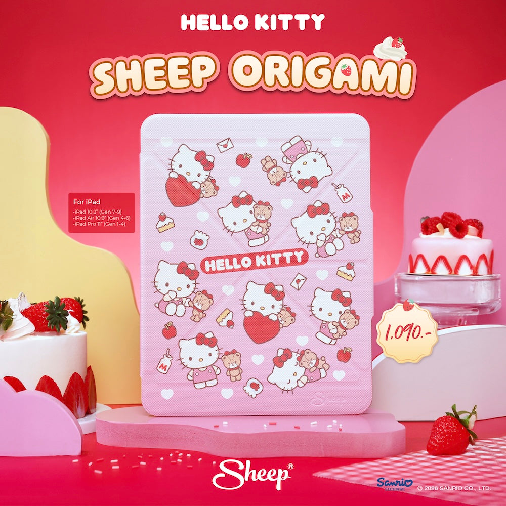 เคส ไอแพด sanrio hello kitty สีแดง ชมพู ipad case กันกระแทก น้ำหนักเบา ลิขสิทธิ์แท้ ซานริโอ้ เคสคิตตี้
