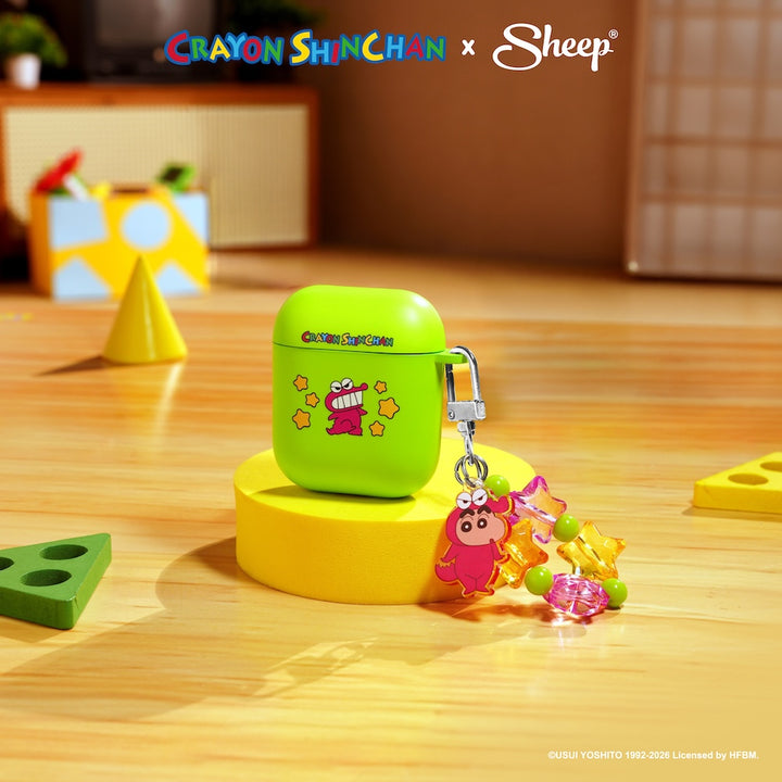 เคสแอร์พอด Crayon Shinchan จระเข้ ไดโนเสาร์ สีชมพู วานิยามะซัง Chocobi case airpods ชินจัง ลิขสิทธิ์แท้ แถม keyring พวงกุญแจ