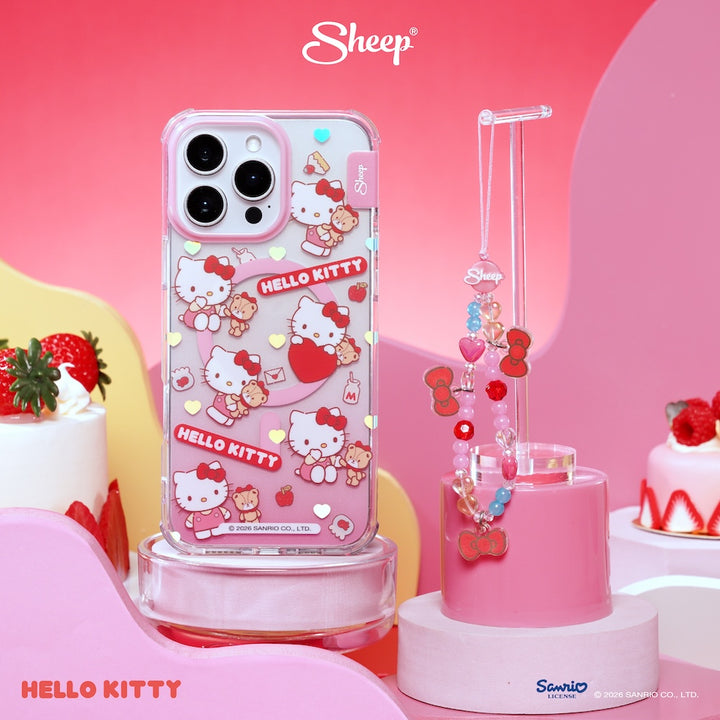เคสคิตตี้ ไอโฟน hello kitty canvas case iphone magsafe สีแดง ชมพู ลิขสิทธิ์แท้ sanrio ซานริโอ้ ลายน่ารัก มีของแถม