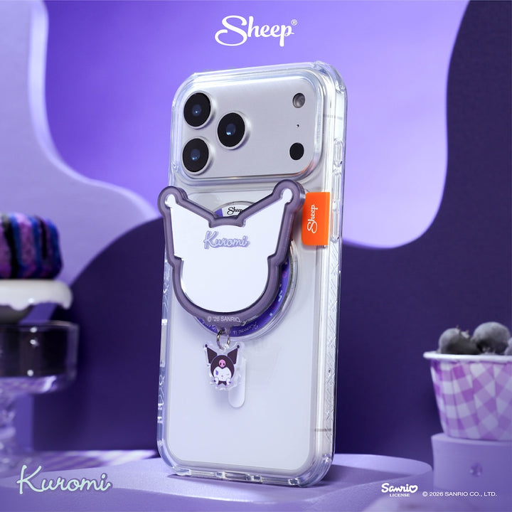 ที่แปะมือถือ กระจก คุโรมิ ใช้คู่เคส kuromi sanrio ลิขสิทธิ์แท้ phone accessories griptok magsafe ซานริโอ้ สีม่วง ดำ