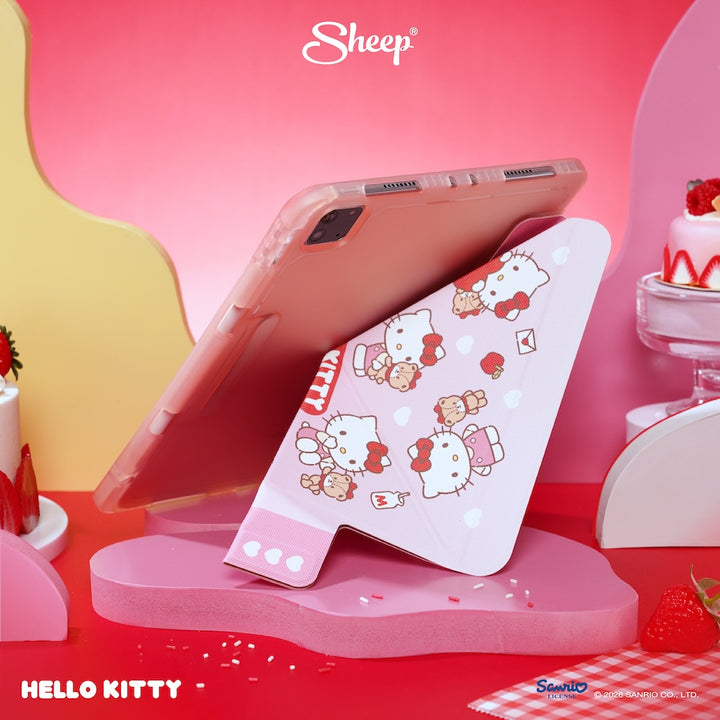 ipad case sanrio เคสคิตตี้ เคส ไอแพด คิตตี้ กันกระแทก น้ำหนักเบา พกง่าย ลิขสิทธิ์แท้ sanrio สีแดง ชมพู ซานริโอ้