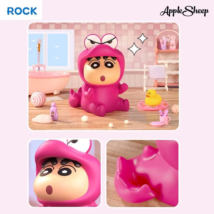 กระปุกออมสิน ชินจัง สีชมพู ช็อคโกบี rock shinchan piggy bank ขาตั้งมือถือ