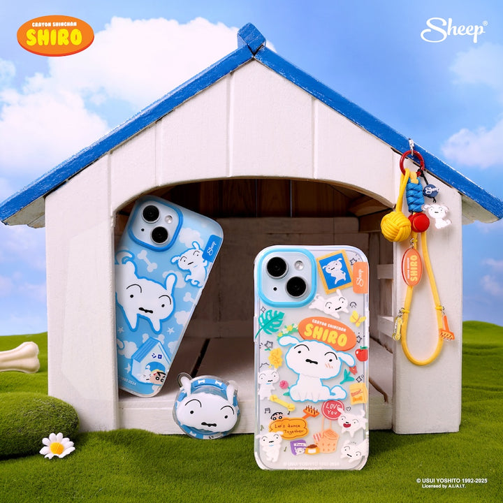 เคสคอลแลป ชินจัง iPhone Case shiro เคสลายไม่ลอก พร้อมส่ง มีของแถม Charm