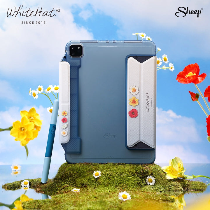 เคสไอแพด ลายดอกไม้ whitehat แถบกันงอ กันกระแทก ทีมไทย iPad case
