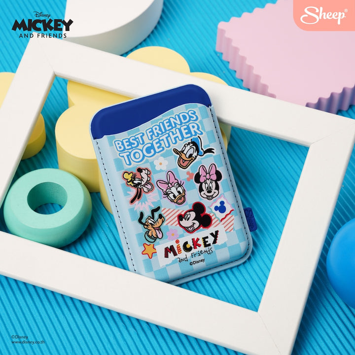 ที่ใส่บัตร มิคกี้เมาส์ สีฟ้า magsafe wallet mickey mouse card holder