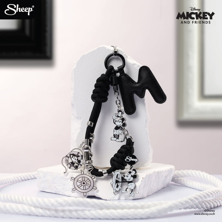 สายห้อยมือถือ มิคกี้ เม้าส์ สีดำ steam boat willie mickey mouse phone charm strap