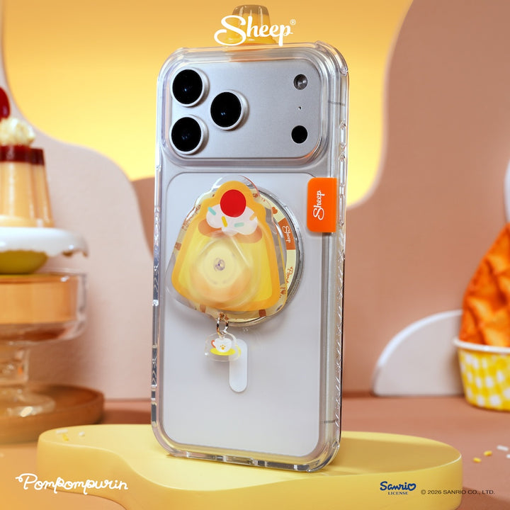 phone accessories pompompurin ใช้คู่เคส sanrio ลิขสิทธิ์แท้ ที่แปะมือถือ magsafe สีเหลือง หมุน ได้ griptok