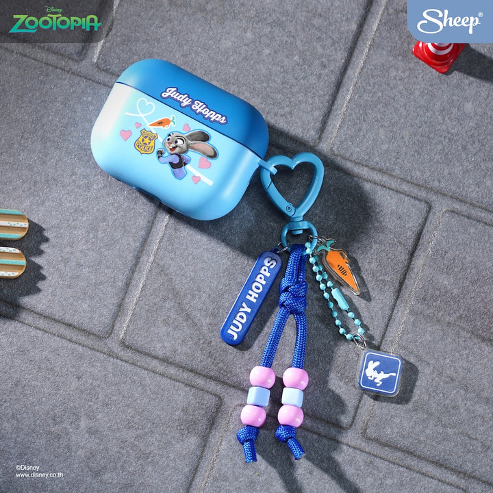 airpods case zootopia judy hopps ลายน่ารัก สีฟ้า แถม พวงกุญแจ เคสแอร์พอด กระต่าย จูดี้ ซูโทเปีย