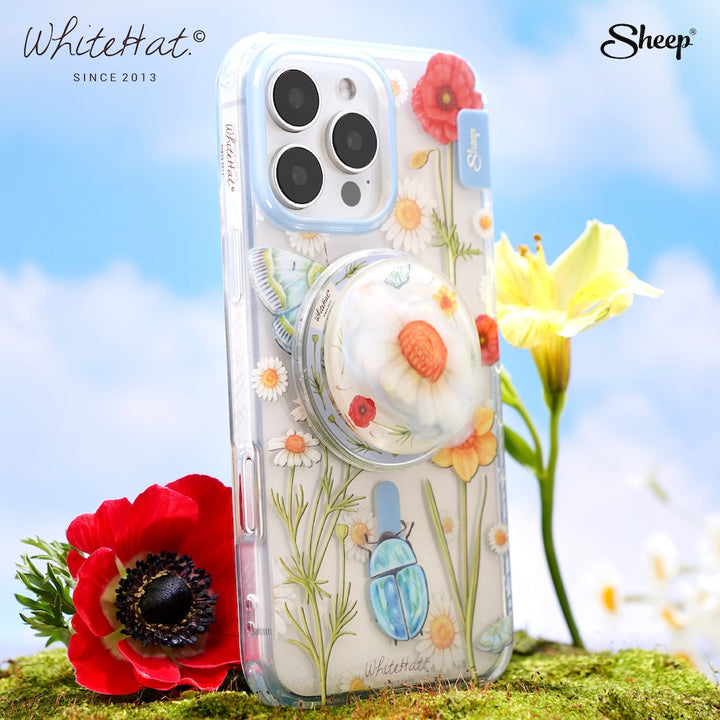 iPhone Magsafe Flower Daisy Griptok เคสไอโฟน ลายดอกไม้ แถมของใช้คู่เคส