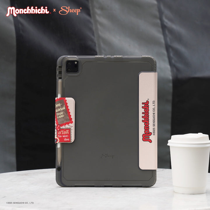 ipad case เคสไอแพด ม่อนชิชิ monchhichi น้ำหนักเบา สีน้ำตาล กันกระแทก ลิขสิทธิ์แท้