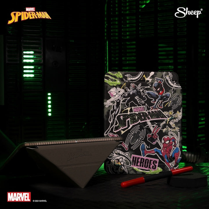 เคสไอแพดแถมปลอกปากกา เคส Marvel Spider-Man ลิขสิทธิ์แท้ เคส iPad และ iPad Pro