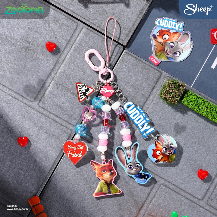 กล่องสุ่ม สายห้อยมือถือ คู่จิ้น ซูโทเปีย nick &amp; judy zootopia secret blind box keychain