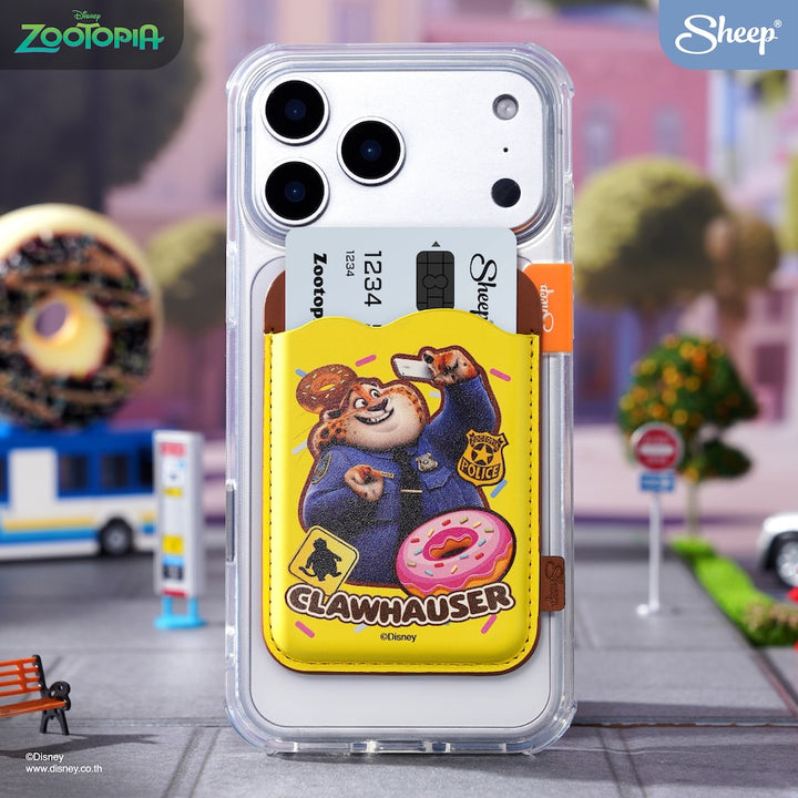 clawhauser zootopia magsafe wallet ที่ใส่บัตร เสือ ซูโทเปีย สีเหลือง phone accessories