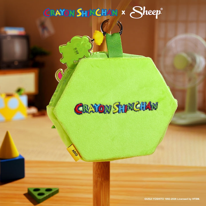 พวงกุญแจกระเป๋า crayon shinchan สีเขียว เครยอน ชินจัง mini gadget bag chocobi จระเข้ ไดโนเสาร์ ชมพู ขนม ช็อคโกบี