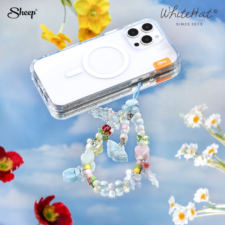 whitehat สายห้อยโทรศัพท์ Phone Charm ของใช้คู่ เคสไอโฟน ลายดอกไม้