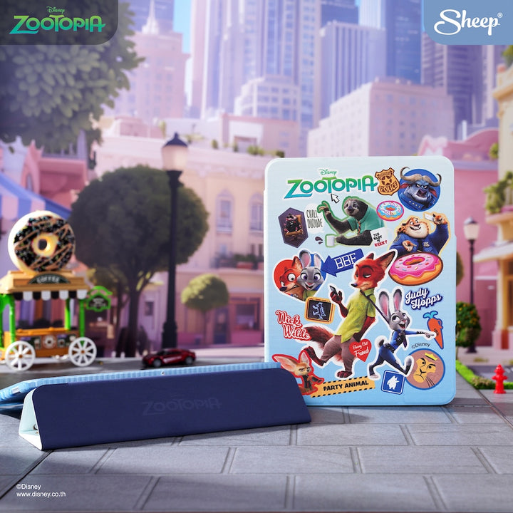 iPad case zootopia สีฟ้า สายจด สายวาด พกง่าย เคสไอแพด ซูโทเปีย ลายตัวละคร