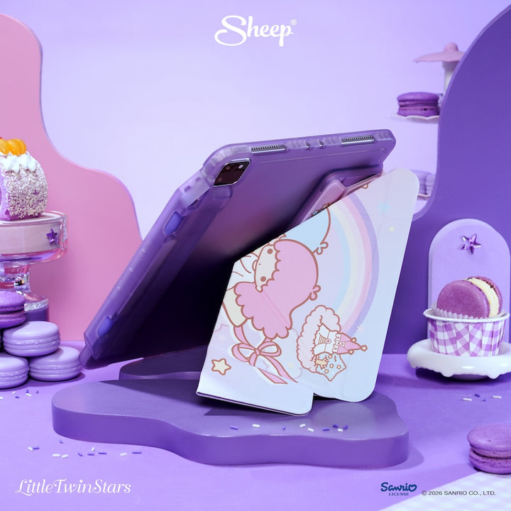 little twin stars ipad case เคสไอแพด ลิตเติ้ลทวินสตาร์ ซานริโอ้ สีม่วง ลิขสิทธิ์แท้ sanrio กันกระแทก กันงอ ตั้งได้