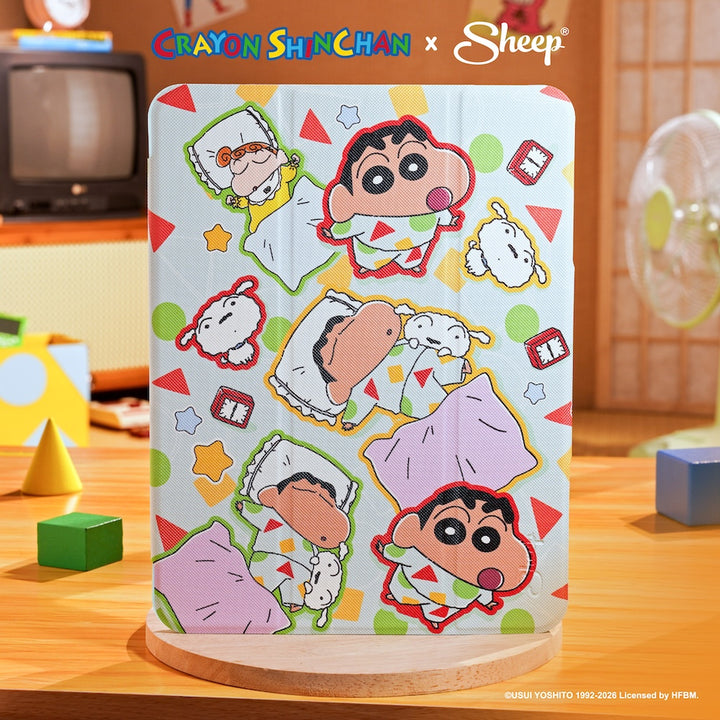 เคสไอแพด crayon shinchan สีเขียว ipad case เครยอน ชินจัง ชุดนอน หมา ชิโร่ shiro ฮิมาวาริ himawari ลิขสิทธิ์แท้ กันกระแทก