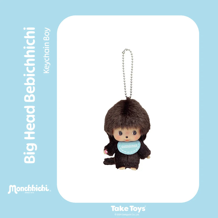 พวงกุญแจ ตุ๊กตา take toys monchhichi bebichhichi kun ม่อนชิชิ เบบี้ชิชิ หัวโต keychain ผู้ชาย