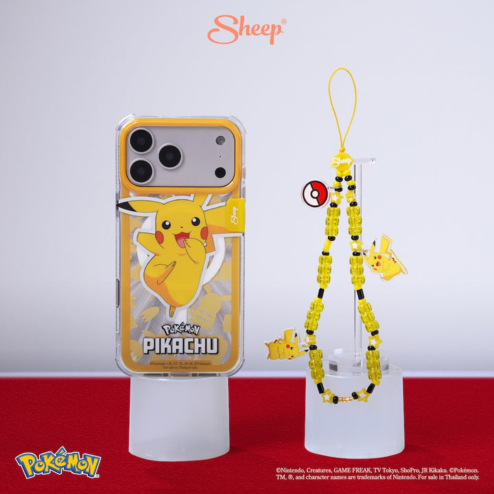 Pikachu พิคาชู Phone Case เคส Pokémon โปเกมอน ลิขสิทธิ์แท้ น่ารัก MagSafe แม่เหล็ก สี เหลือง Hologram Charm