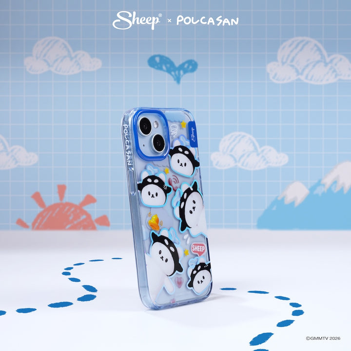 เคส ไอโฟน โพก้าซัง gmm มาสคอต polcasan iphone case สีฟ้า น้ำเงิน