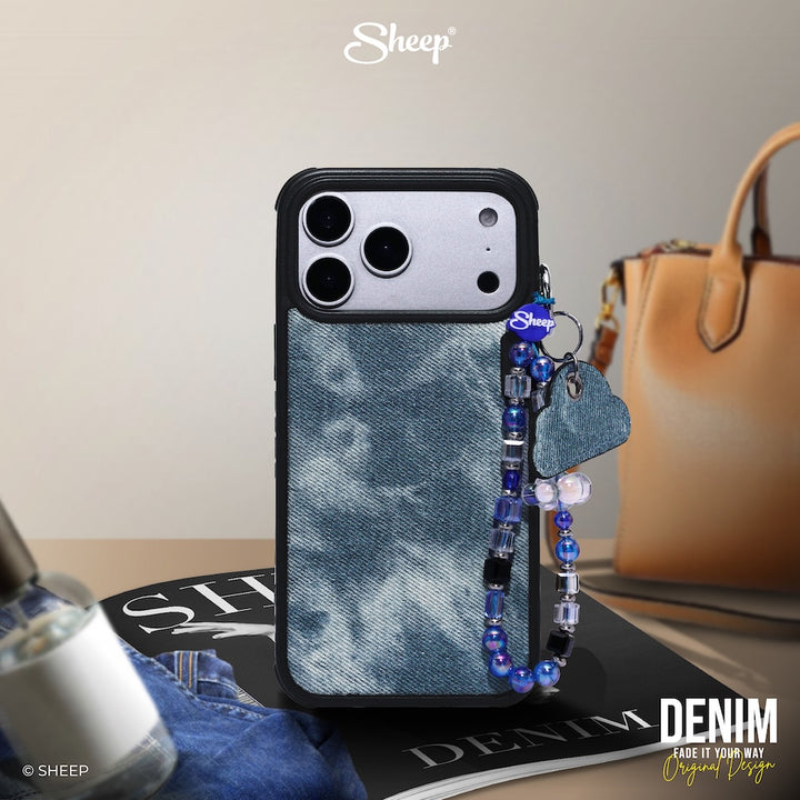 เคส case iPhone 17 Pro Max ไอโฟน ยีนส์ Jeans ถอดได้ magsafe แม่เหล็ก สี ฟ้า เดนิม Denim แถมฟรี keychain พวงกุญแจ