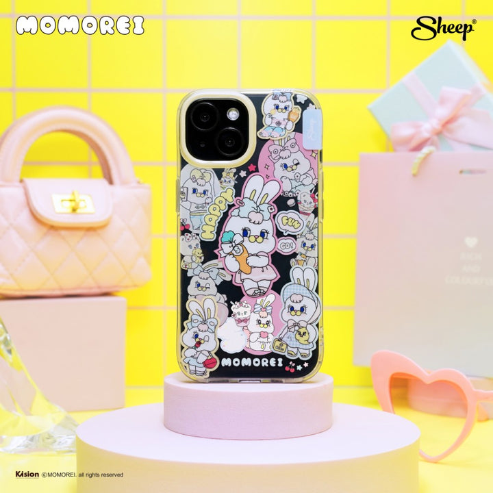 กระต่าย rico มีของแถม คู่เคส  เคสไอโฟน สีพาสเทล iphone case momorei