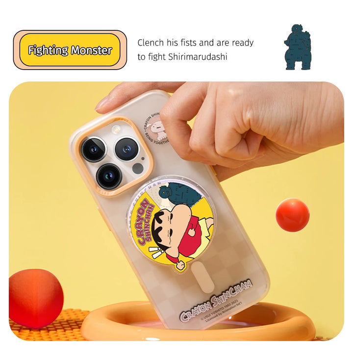 griptok Rock ลายการ์ตูน Crayon Shinchan สำหรับมือถือ ใช้กับเคส Magsafe ยึดแน่น ปรับองศาได้