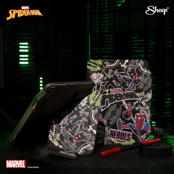 เคสไอแพดแถมปลอกปากกา เคส Marvel Spider-Man ลิขสิทธิ์แท้ เคส iPad และ iPad Pro