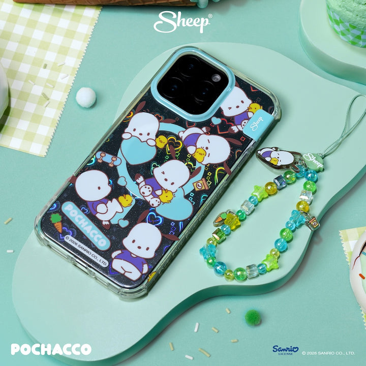 pochacco iphone magsafe case canvas เคส ไอโฟน โปเชโกะ ลิขสิทธิ์แท้ sanrio สีเขียว ลายน่ารัก ซานริโอ้ กันกระแทก มีของแถม