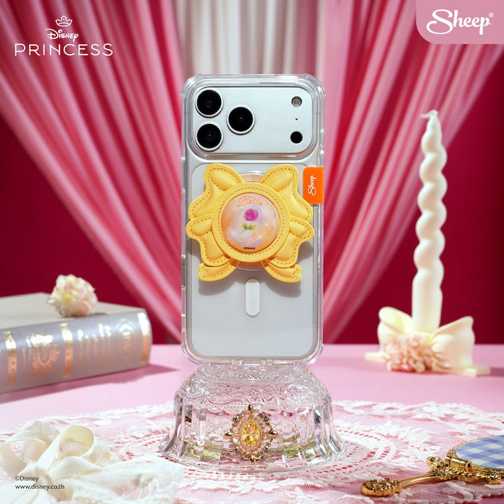 ที่แปะมือถือ Belle เบลล์ MagSafe Phone Grip เคส case ลิขสิทธิ์แท้ Disney Princess เจ้าหญิง Bow แม่เหล็ก โบว์ สีเหลือง