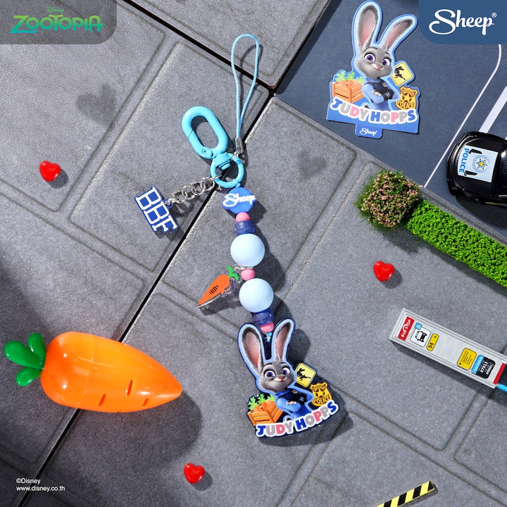 blind box keychain zootopia กล่องสุ่ม สายห้อยมือถือ judy hopps สีฟ้า จูดี้