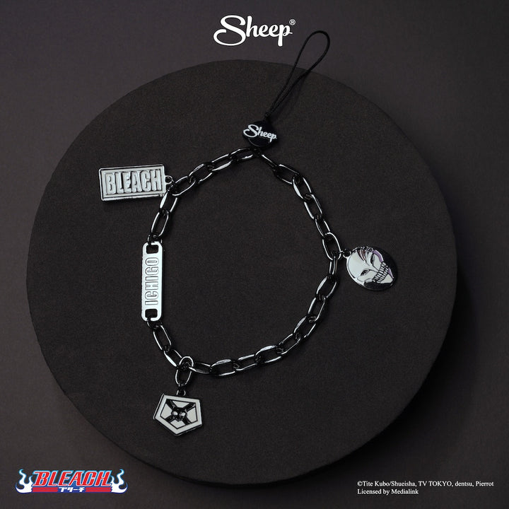 BLEACH สายห้อย มือถือ Phone Charm บลีช เทพมรณะ ลิขสิทธิ์แท้ Ichigo อิจิโกะ ลายเท่ ๆ สีดำ